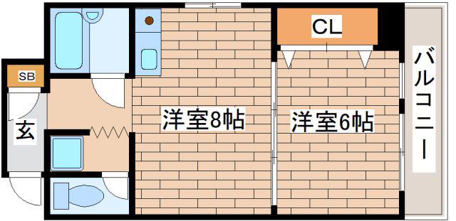 スリールKOBE元町(1LDK/4階)の間取り写真