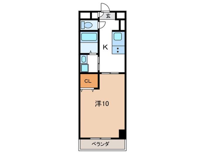 ソレアード小坂(1K/2階)の間取り写真