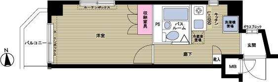 フェニックス桜上水(1K/4階)の間取り写真