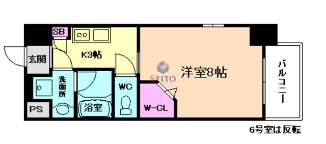 ミラージュパレス新梅田RIO(1K/4階)の間取り写真