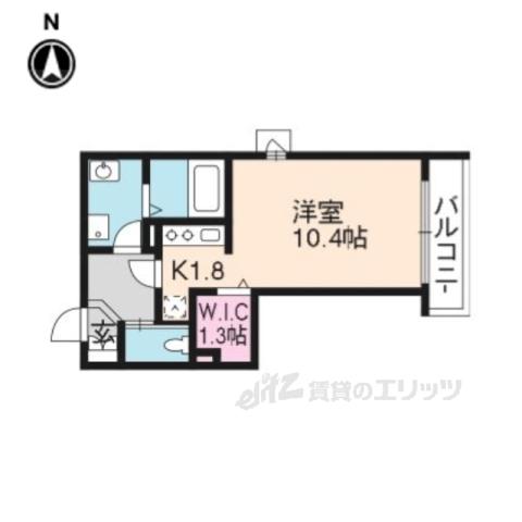 シャーメゾンディアリオ(1K/2階)の間取り写真