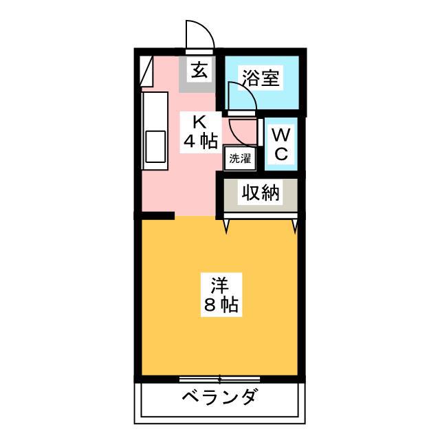 メゾンHOPE(1K/2階)の間取り写真