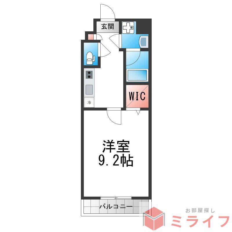 サンセール・ヴィラ(1K/3階)の間取り写真