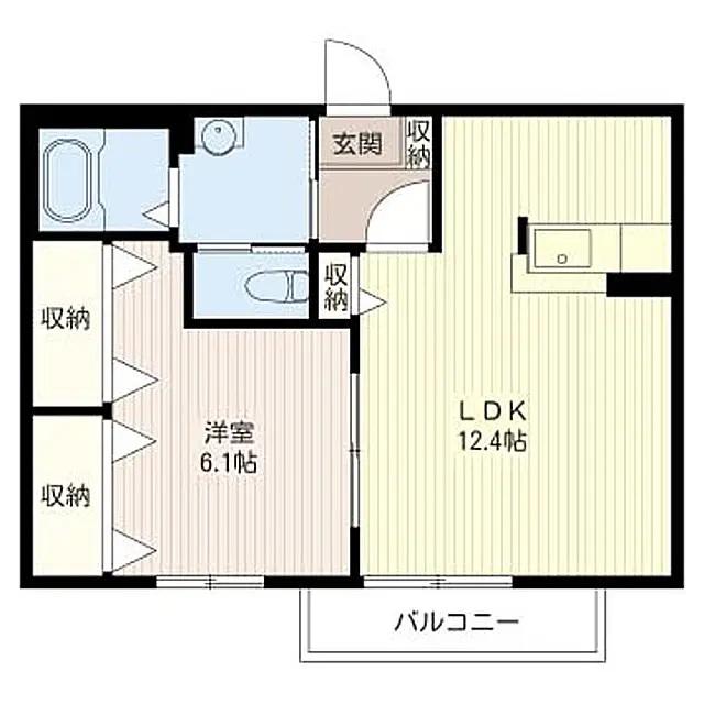 メゾン 大沢(1LDK/1階)の間取り写真