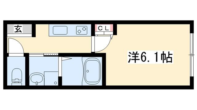 リープラス伊保駅前(1K/1階)の間取り写真