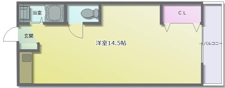 大宮マンション(ワンルーム/2階)の間取り写真