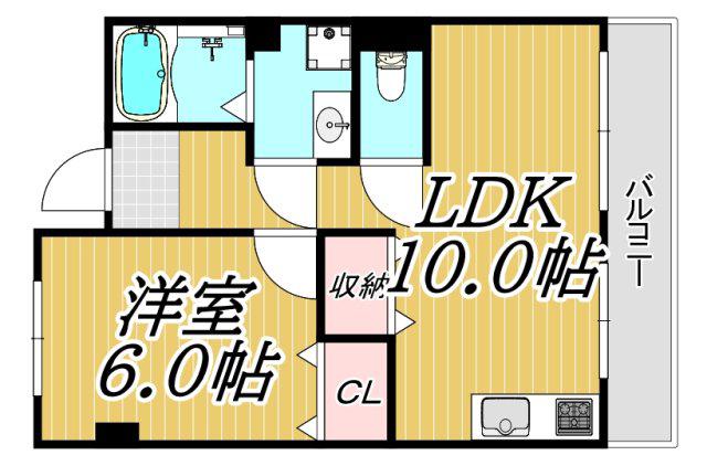 サンライトハイツ(1LDK/4階)の間取り写真