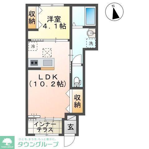 船橋市夏見台1丁目アパート(1LDK/1階)の間取り写真