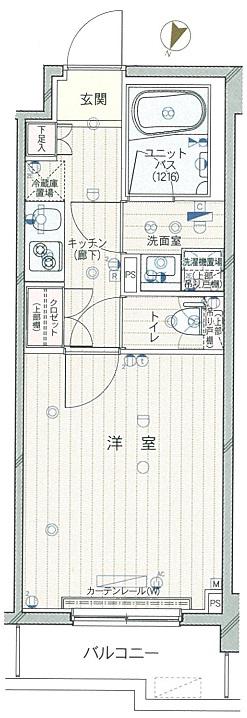 ルーブル板橋泉町壱番館(1K/2階)の間取り写真