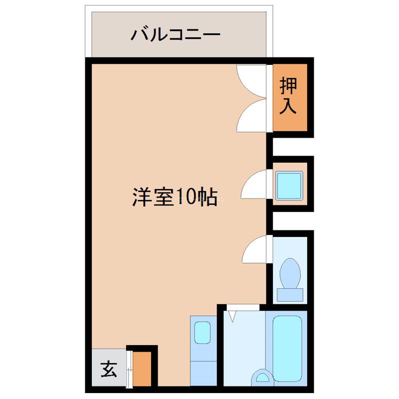 ソレイユコート(ワンルーム/5階)の間取り写真