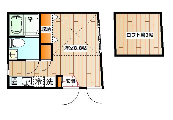 ザ・クラス南馬込(ワンルーム/2階)の間取り写真