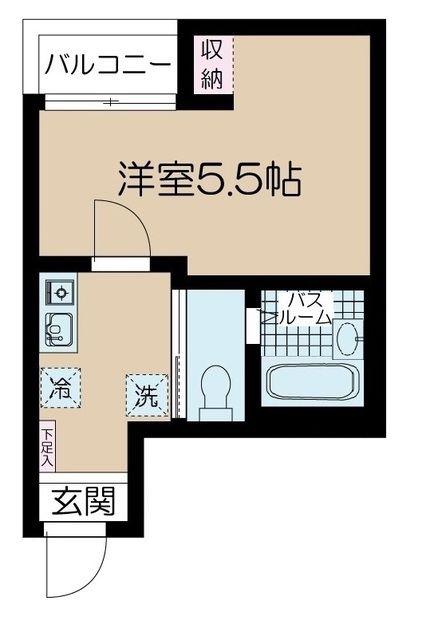 フェリーチェ東高円寺D(1K/3階)の間取り写真