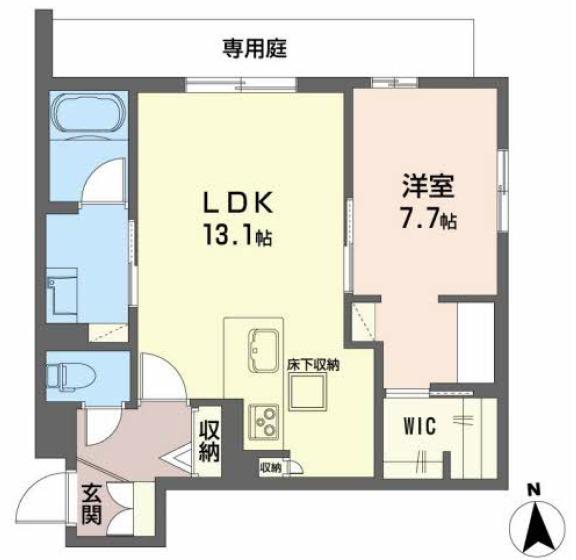 イーイーベース07(1LDK/1階)の間取り写真