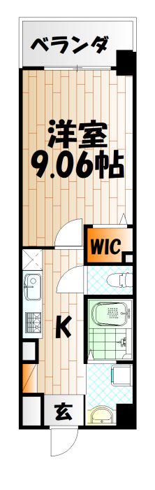 MDI VISTA MARE門司駅前(1K/4階)の間取り写真