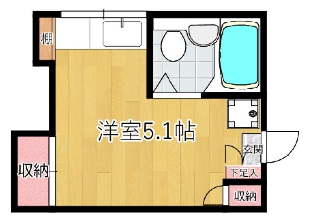 ネスト宮崎台(ワンルーム/2階)の間取り写真