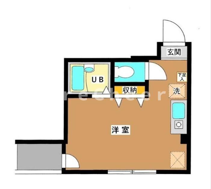 茂木ビル(ワンルーム/3階)の間取り写真