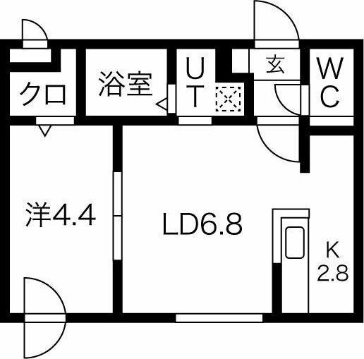 グランメール本郷通(1LDK/3階)の間取り写真