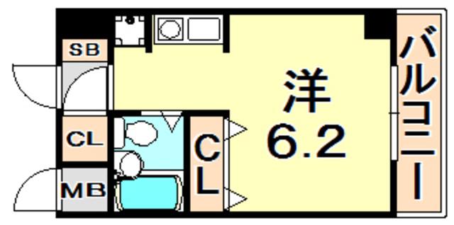 オーク&パートナーズビル(ワンルーム/3階)の間取り写真