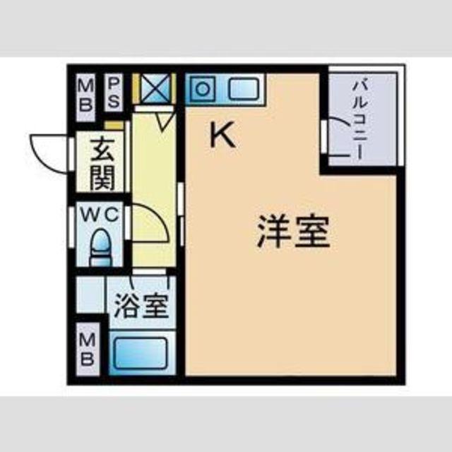 Mビル(ワンルーム/3階)の間取り写真