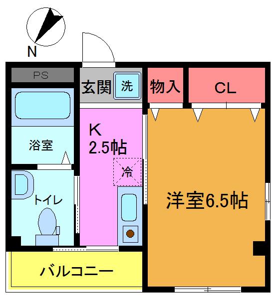 PETIT AMI(1K/4階)の間取り写真