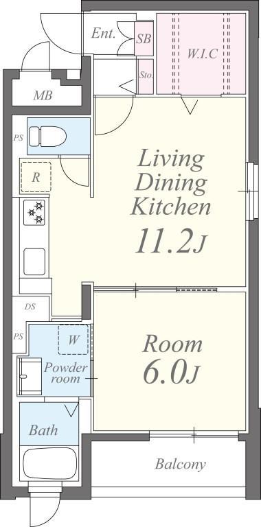 CASA PIZZICATO(1DK/4階)の間取り写真