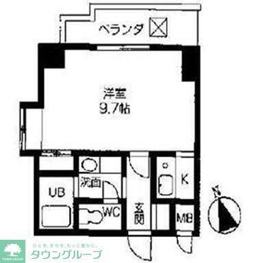 レジデンス八王子上野町(ワンルーム/4階)の間取り写真