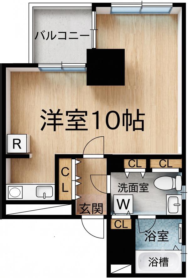 第3KYビル(ワンルーム/3階)の間取り写真