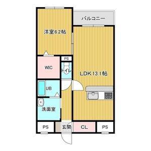 AMU.K(1LDK/2階)の間取り写真