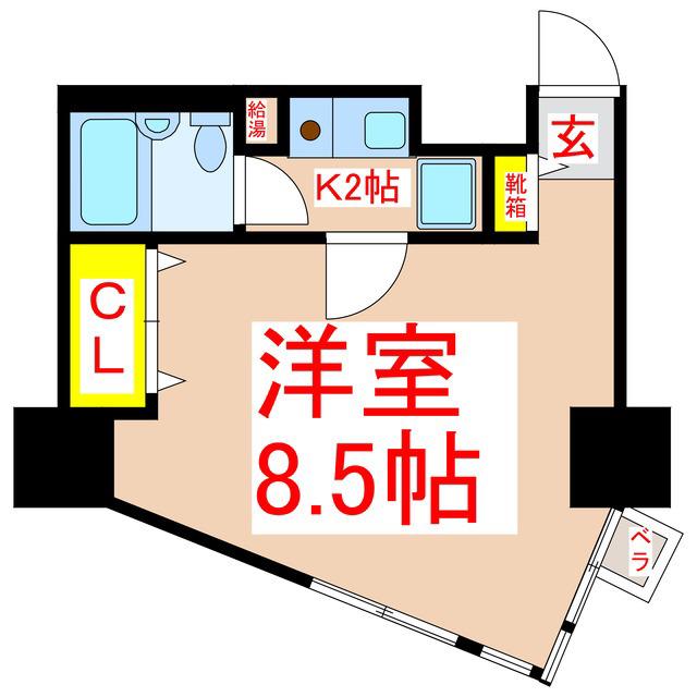 ライオンズマンション天文館(1K/3階)の間取り写真