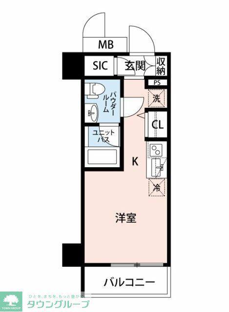 マイナビSTAY新綱島(ワンルーム/5階)の間取り写真