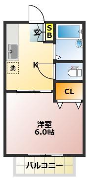 コーポ追川(1K/1階)の間取り写真