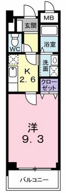 グランドパレス大久保(1K/5階)の間取り写真