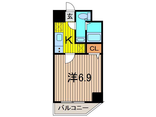 SQUARE CITY KAWAGUCHINAMIKI(1K/7階)の間取り写真