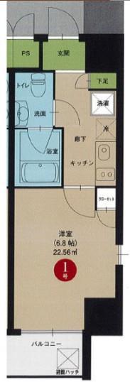 エルザビル名古屋駅前(1K/12階)の間取り写真