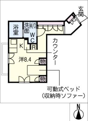 プレシオール藤が丘(ワンルーム/4階)の間取り写真
