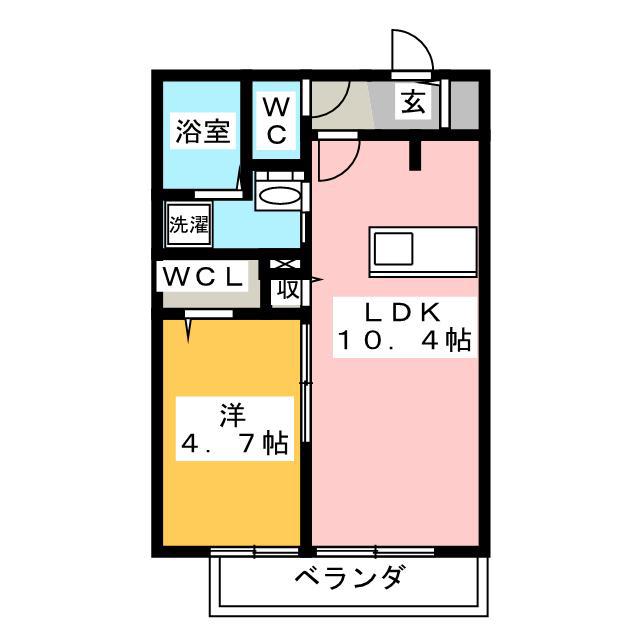 ル・ヴァン・ドゥ・ビラ(1LDK/1階)の間取り写真