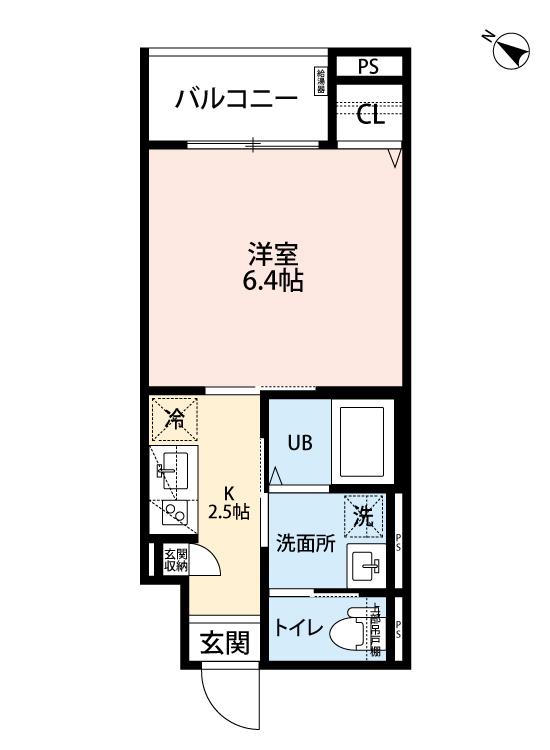 ROBOT HOME 滝井(1K/2階)の間取り写真