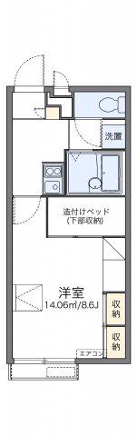 レオパレス富(1K/2階)の間取り写真