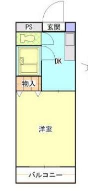 梶が谷山口ハイツ(1K/2階)の間取り写真