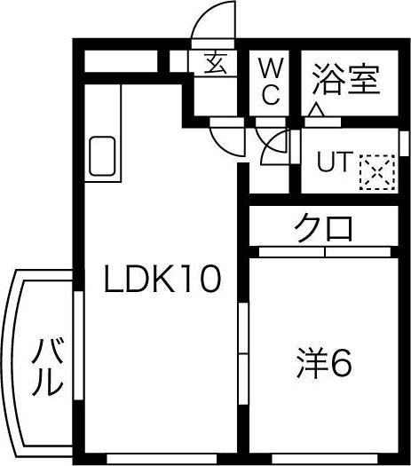 エバーグリーン21(1LDK/3階)の間取り写真