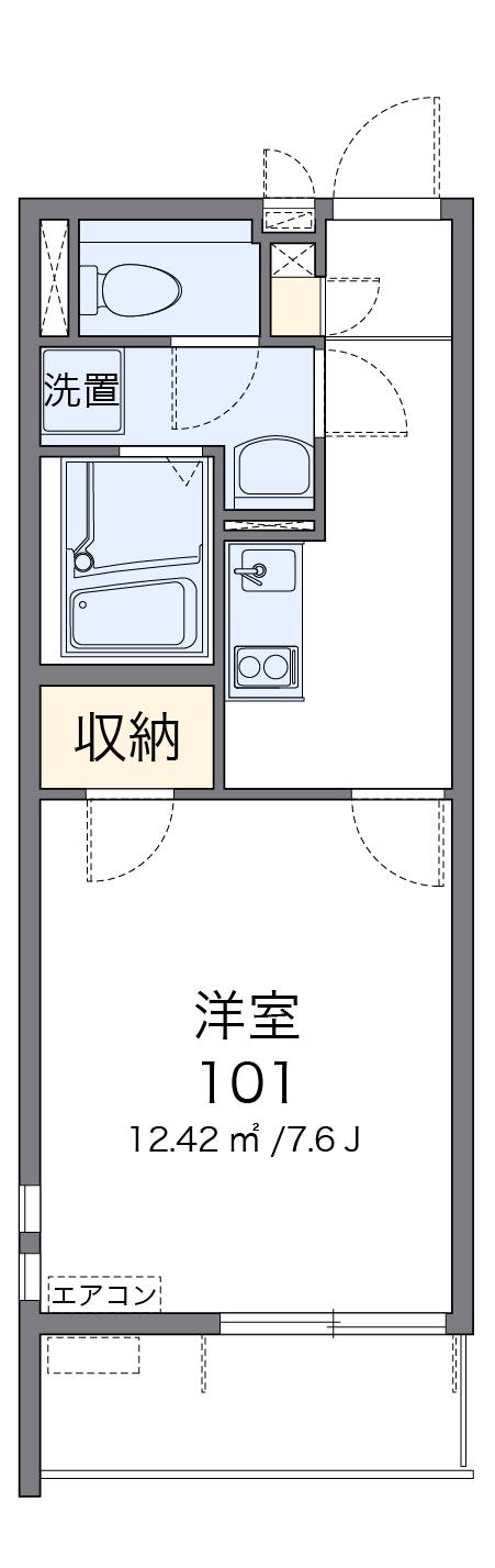 クレイノフェリーチェ(1K/3階)の間取り写真
