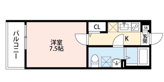 SCHAF18(1K/3階)の間取り写真