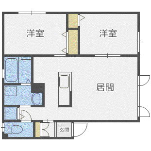 フェリシダージ セイス(2LDK/2階)の間取り写真