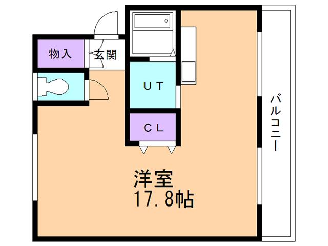 スワンヒルズ・山手(ワンルーム/4階)の間取り写真