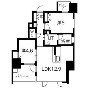 プレサンスロジェ鶴舞駅前(2LDK/11階)の間取り写真