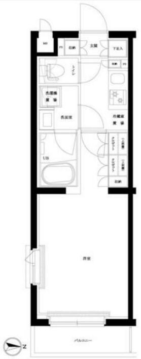 ルーブル武蔵新城参番館(1K/3階)の間取り写真