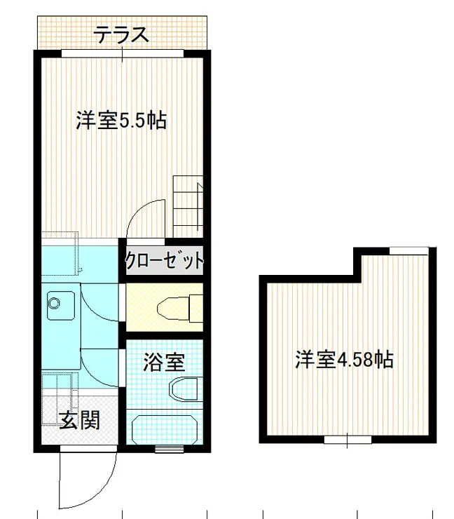 美里ハウス居村 1階階 間取り