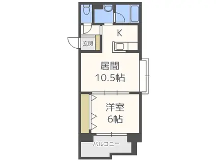 グランデフィラ(1LDK/9階)の間取り写真