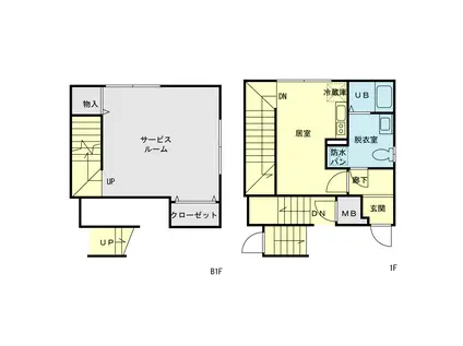 CROSS ROAD渋谷神山町(1DK/1階)の間取り写真