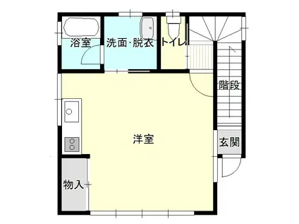 シュガーハイツ(ワンルーム/1階)の間取り写真